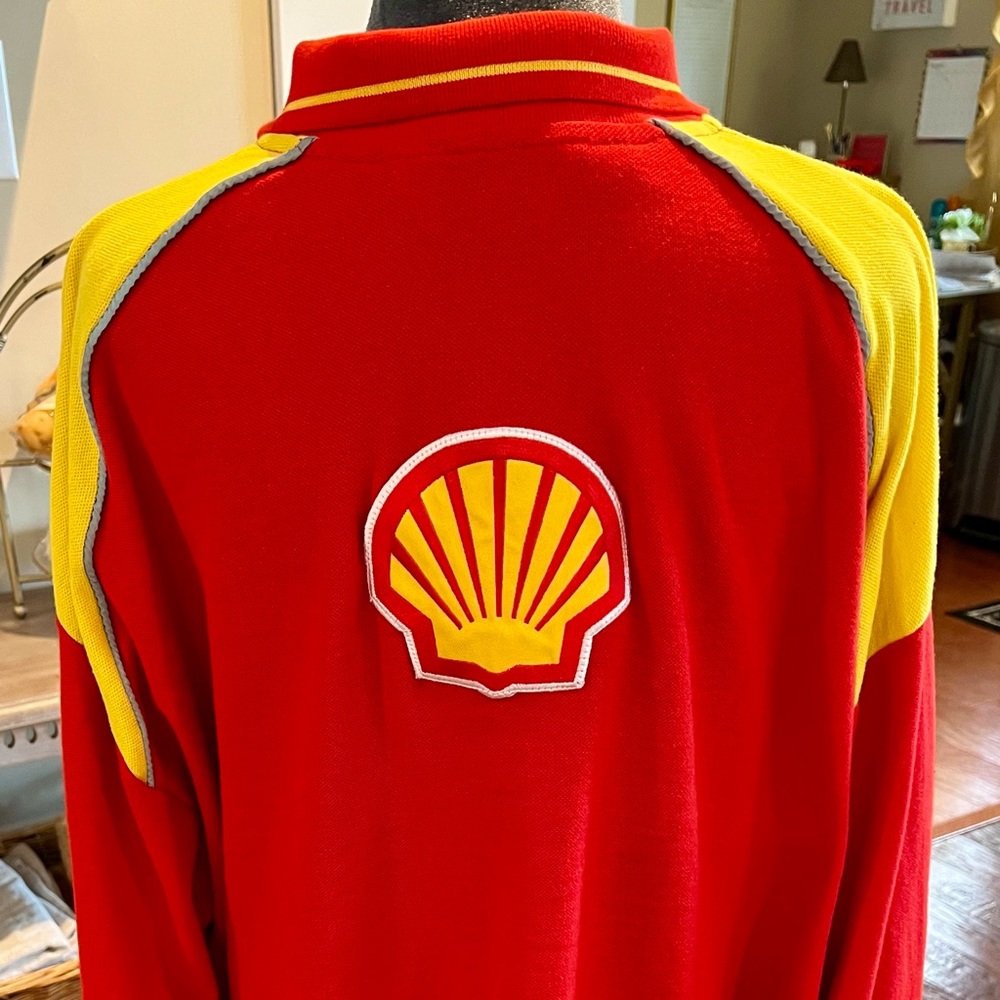 Men’s Big & Tall Shell Long Sleeved Polo Shirt-Size 6XL